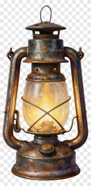 Vintage Oil Lantern PNG