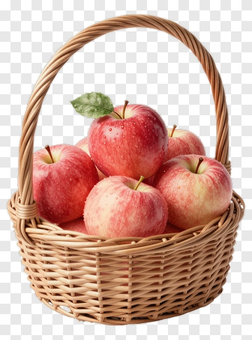Basket Of Red Apples PNG