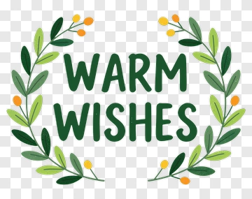 Warm Wishes Floral Design PNG