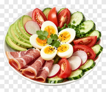 Colorful Salad Platter With Eggs And Vegetables PNG