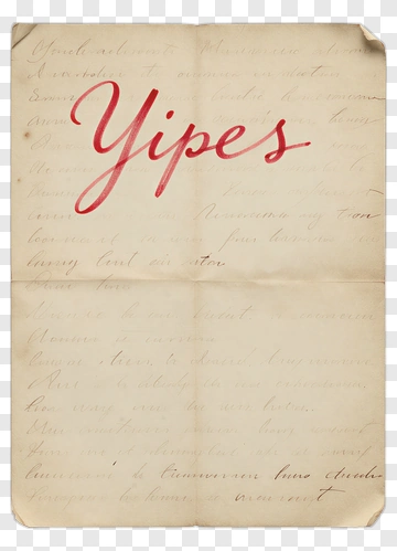 Yipes Written On Old Paper PNG