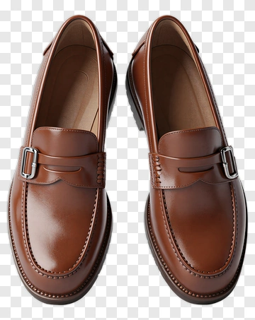 Brown Leather Loafers PNG
