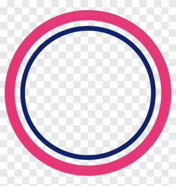 Pink And Blue Circular Frame PNG