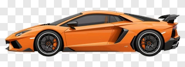 Orange Sports Car PNG
