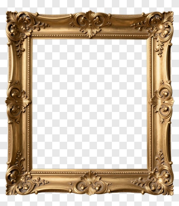 Ornate Gold Picture Frame PNG