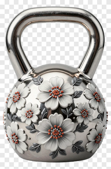 Floral Decorative Kettlebell PNG