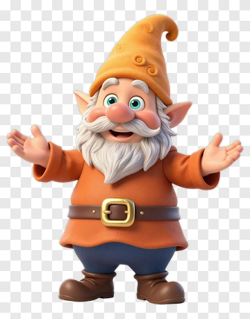 Cartoon Gnome With Open Arms PNG
