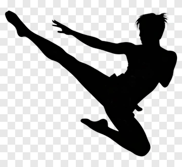Silhouette Of A Person Jumping PNG
