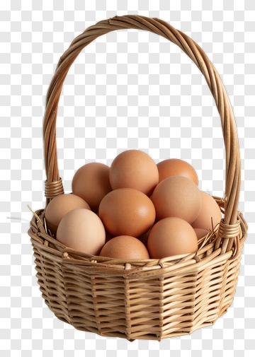Basket Of Eggs PNG