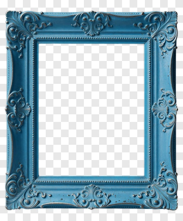 Vintage Blue Picture Frame PNG