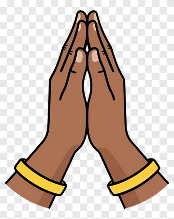 Hands Together In Prayer Gesture PNG