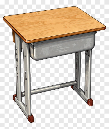 Wooden School Desk PNG