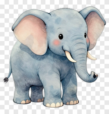 Cute Cartoon Elephant PNG