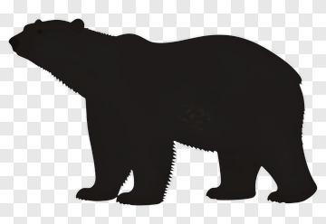 Silhouette Of A Bear PNG