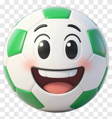 Cartoon Soccer Ball With A Happy Face PNG