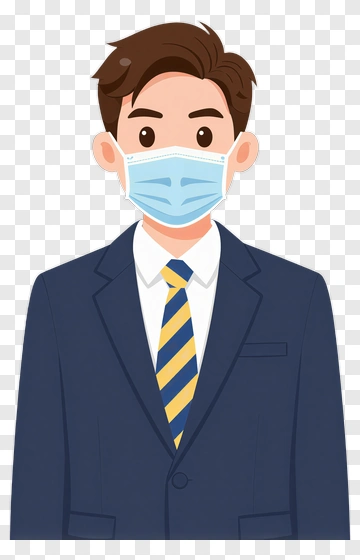 Businessman Wearing A Mask PNG