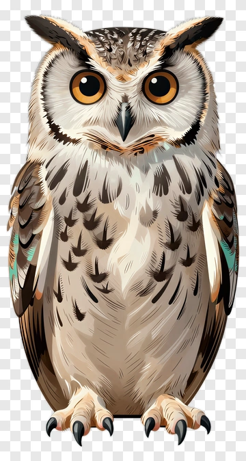 Detailed Illustration Of An Owl PNG