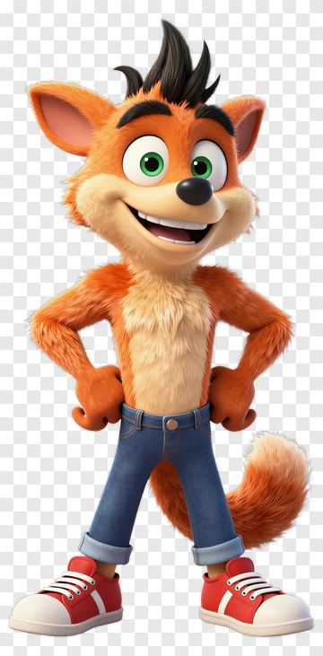 Cartoon Fox Character Smiling PNG