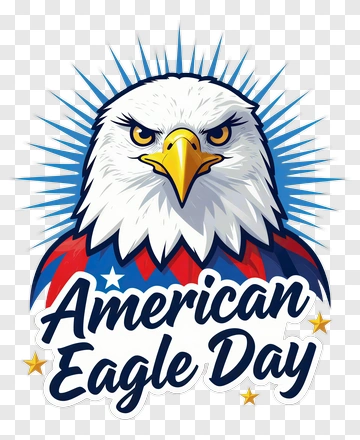 American Eagle Day Illustration PNG