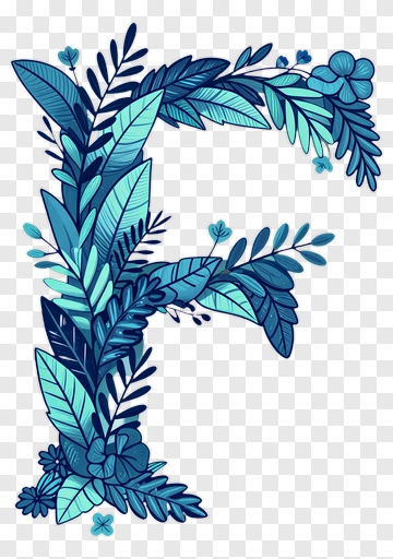 Floral Letter F PNG