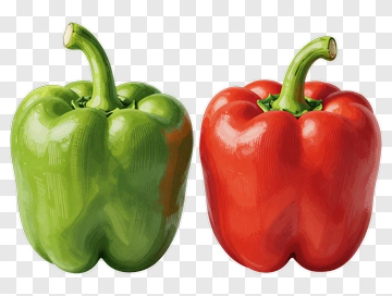Red And Green Bell Peppers PNG