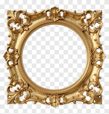 Ornate Gold Picture Frame PNG