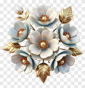 Elegant Floral Arrangement With Blue Flowers PNG