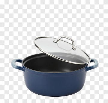 Blue Cooking Pot With Lid PNG