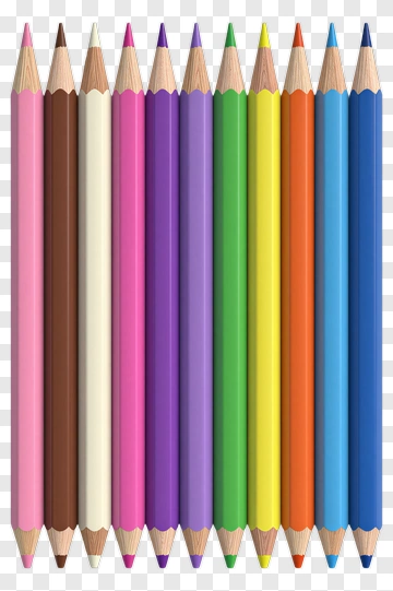 Colorful Set Of Crayons PNG