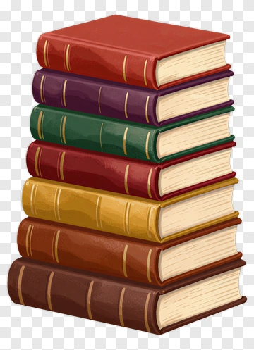 Stack Of Colorful Books PNG