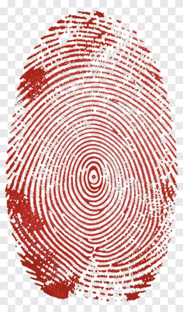 Red Fingerprint PNG
