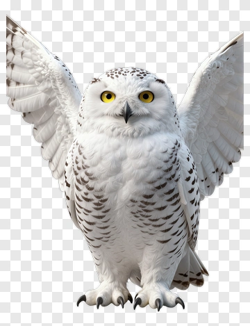 Snowy Owl With Outstretched Wings PNG
