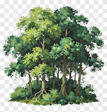 Dense Green Forest PNG
