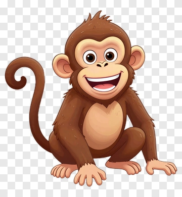 Cartoon Monkey Smiling PNG