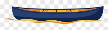 Blue Canoe On Water PNG