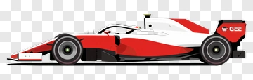 Racing Car In Red And White PNG
