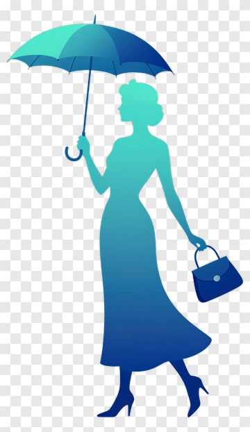 Stylish Woman Holding An Umbrella PNG