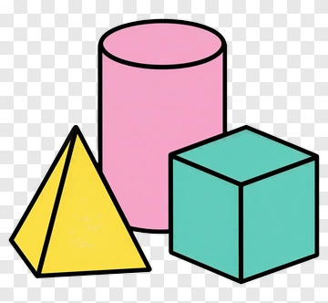 Colorful Geometric Shapes PNG