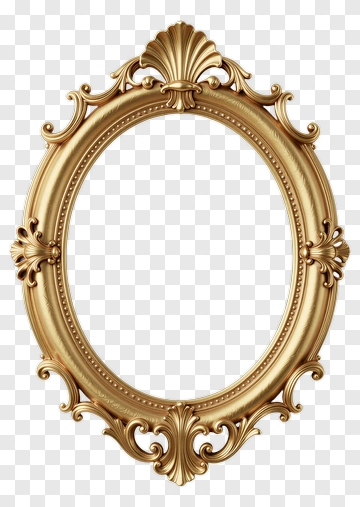 Gold Ornate Picture Frame PNG
