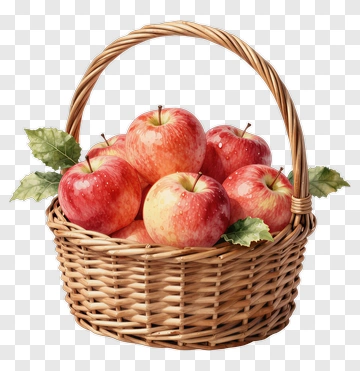 Basket Of Red Apples PNG