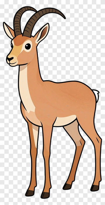 Cartoon Gazelle PNG