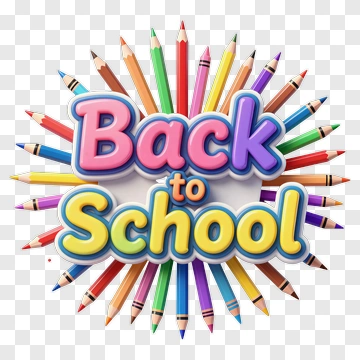 Back To School With Colorful Crayons PNG