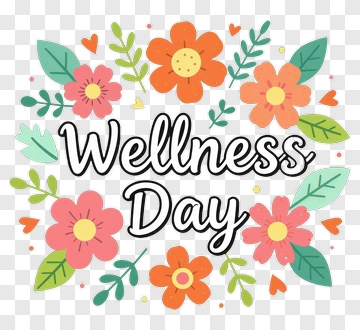 Wellness Day Floral Design PNG