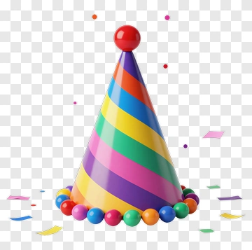 Colorful Party Hat PNG