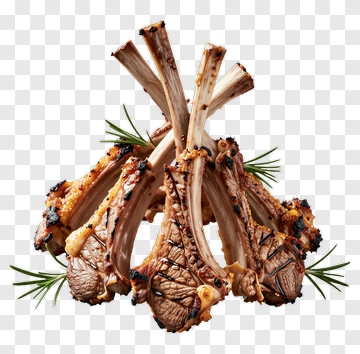 Grilled Lamb Chops With Rosemary PNG