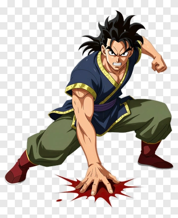 Anime Character Performing A Power Move PNG