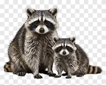 Raccoon Family PNG