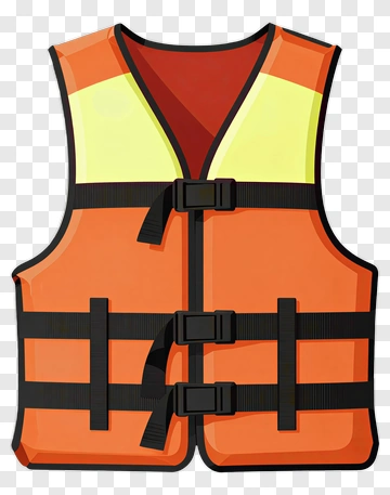 Orange Life Jacket PNG