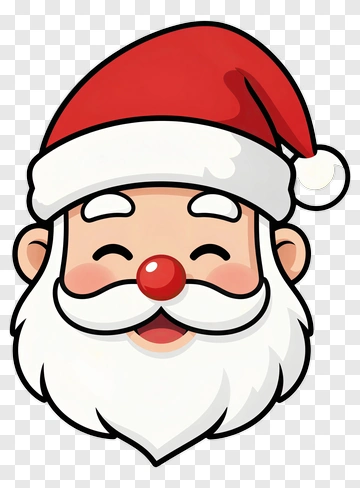 Cartoon Santa Claus Face PNG
