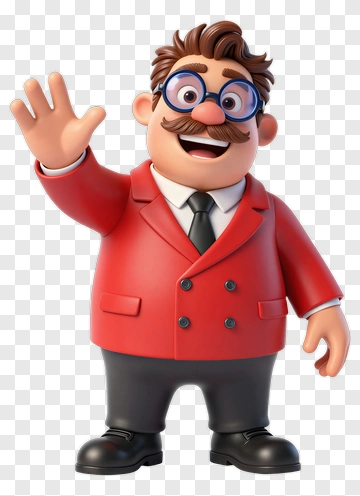 Cartoon Man Waving Hello PNG